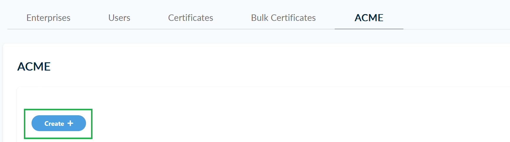 Kreiranje ACME naloga, korak 2